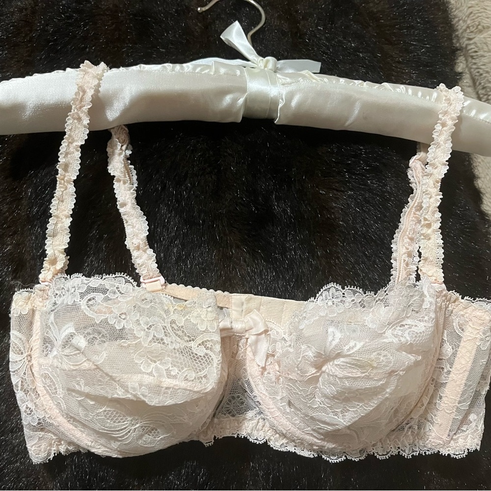Vintage La Perla pink lace mesh, purchased in Italy (original owner)